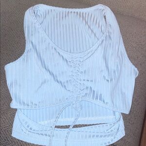 Elegant Baby blue crop top